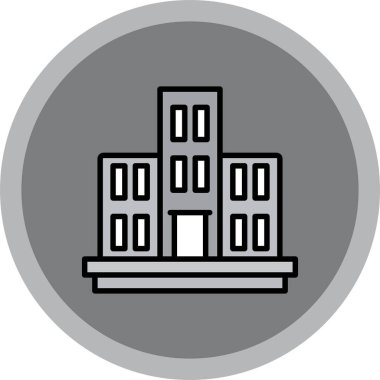 Bina. Web simgesi basit illüstrasyon