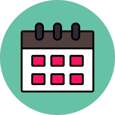 Takvim simgesi vektör illüstrasyonu