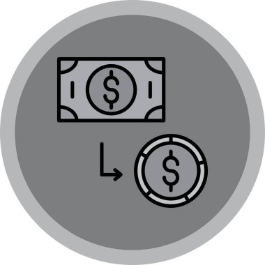 Para için. Web simgesi basit illüstrasyon