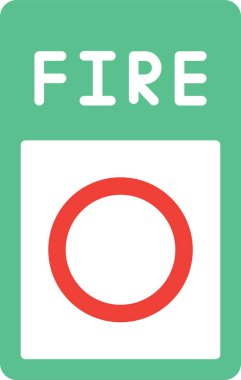 ateş simgesinin üzerine beyaz izole