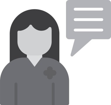 Avatar kadın sohbet simgesi düz stil