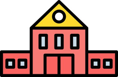 bina simgesi, vektör illüstrasyonu