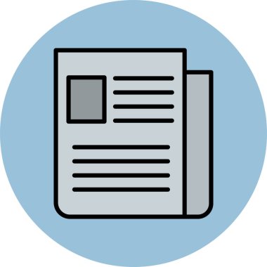 gazete simgesi, vektör illüstrasyonu