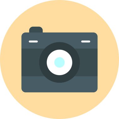 kamera düz vektör simgesi