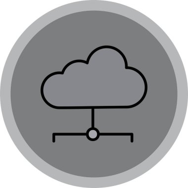 Bulut hesaplama simgesi vektör illüstrasyonu