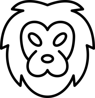 Maymun. Web simgesi basit illüstrasyon