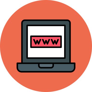 İnternet vektör simgesi modern basit vektör illüstrasyonu