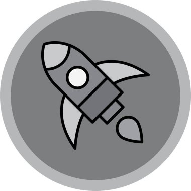 roket simgesi, vektör illüstrasyonu