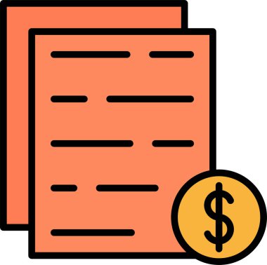 iş sözleşmesi finans simgesi Doldurulmuş özet biçimi