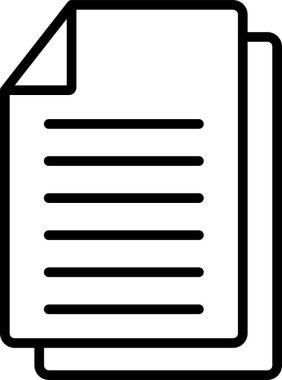 belge kağıt simgesi ana hat biçiminde