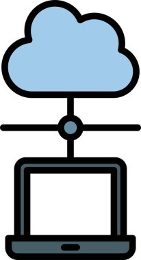 bulut hesaplama vektörü simgesi