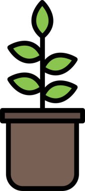 Bitki. Web simgesi basit illüstrasyon