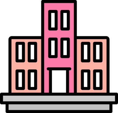 Bina. Web simgesi basit tasarım