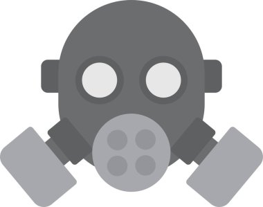 Gaz maskesi simgesi. Basit resimleme