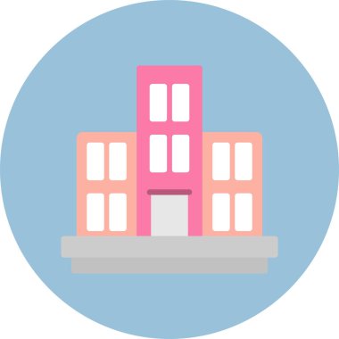 Bina. Web simgesi basit illüstrasyon