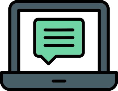 Konuş. Web simgesi basit illüstrasyon