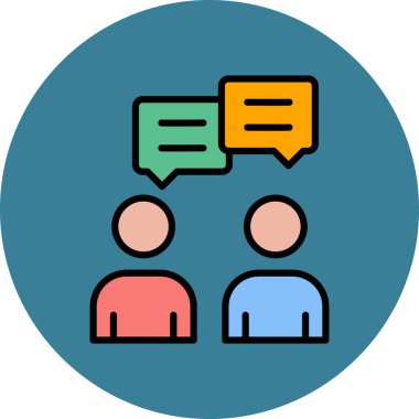 Sohbet simgesi vektör illüstrasyonu