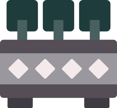 Noel dekorasyon ikonu, vektör illüstrasyonu, kutlama konsepti