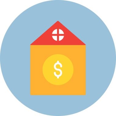 ev düz vektör simgesi