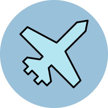 uçak ikonu vektör illüstrasyonu