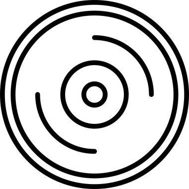 cd dvd disk simgesi ana hat biçiminde