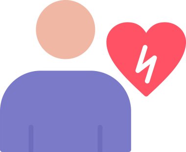 Kalp ikonu vektör illüstrasyonu