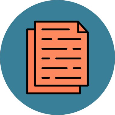 belge simgesi vektör illüstrasyonu