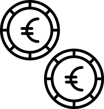 Euro sikke vektör simgesi