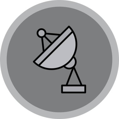 uydu simgesi soyut arkaplan grubunda izole edildi