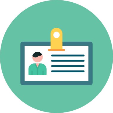 ID kart simgesi vektör illüstrasyonu