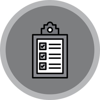 Kontrol listesi simgesi vektör illüstrasyonu