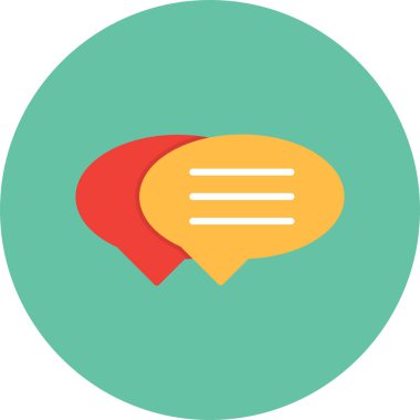 vektör Sohbeti düz biçim simgesi