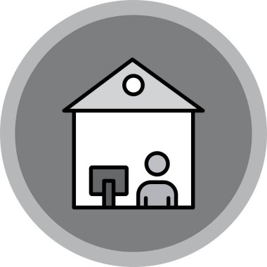 Ev simgesinin vektör illüstrasyonu