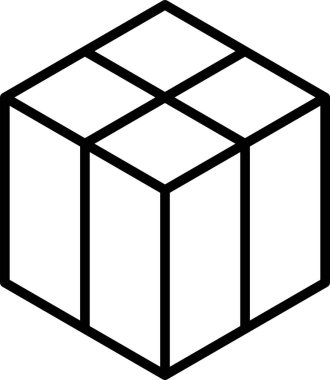 küp kutu vektör simgesi