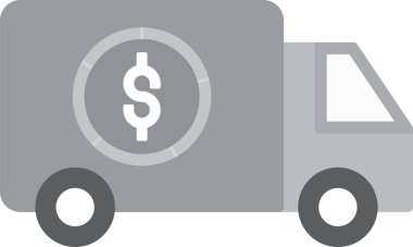 Kamyon kutsal kişilerin resmi, vektör illüstrasyon izole beyaz arka plan üzerinde