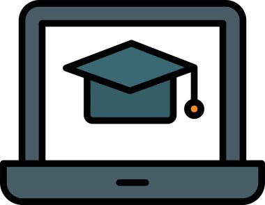 çevrimiçi eğitim simgesi öğreniliyor