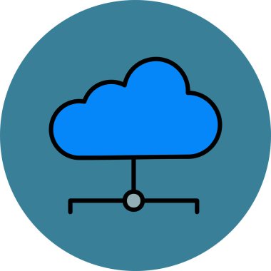 Bulut. Web simgesi basit illüstrasyon