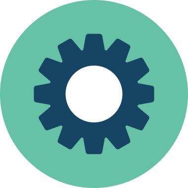 dişli düz vektör simgesi