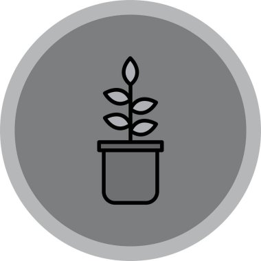 Bitki simgesinin vektör illüstrasyonu