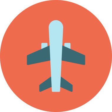 Uçak simgesinin vektör illüstrasyonu