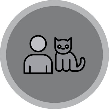 Kedi modern simgesinin vektör illüstrasyonu