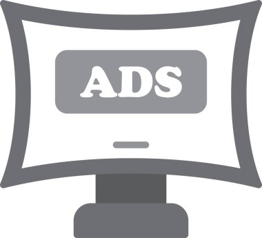 reklam reklam simgesi ana hatları biçiminde