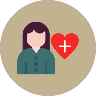 kalp vektörü düz renk simgesi