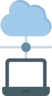 Bulut hesaplama simgesi vektör illüstrasyonu