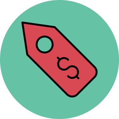 Etiket. Web simgesi basit illüstrasyon