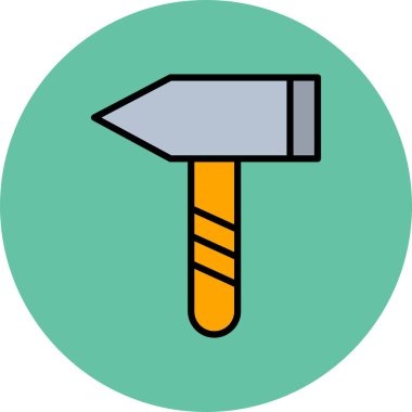 Çekiç. Web simgesi basit illüstrasyon