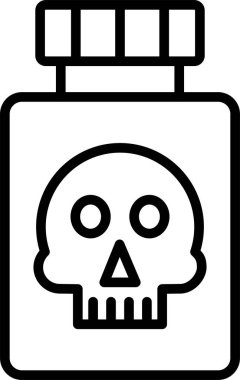 kafatası web simgesi, basit vektör illüstrasyonu