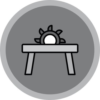 Bir tablo simgesinin vektör illüstrasyonu