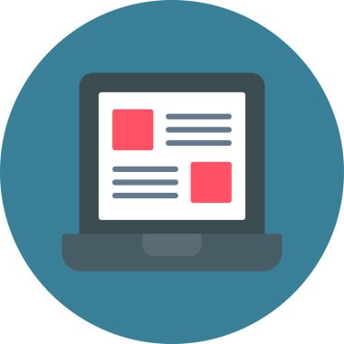 Bilgisayar. Web simgesi basit illüstrasyon