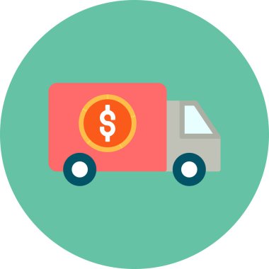 Kamyon. Web simgesi basit illüstrasyon